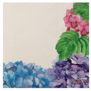 20 TOVAGLIOLI 3V ORTENSIE 33 X 33 CM