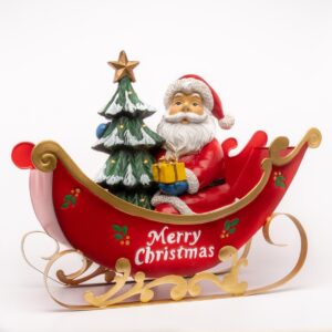 BABBO NATALE CON SLITTA LED 53 X 23 X 44 CM