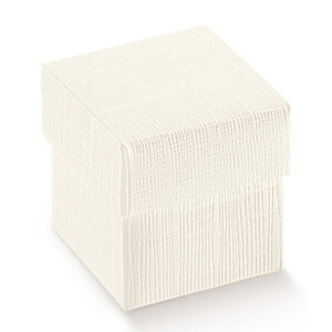SCATOLA FONDO/COPERCHIO SETA BIANCO 140X140X140