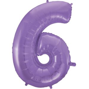 PALLONE MYLAR N 6 VELVET LILAC 40 POL 101 CM