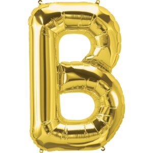 PALLONE MYLAR LETTERA B ORO 40 POL 101 CM