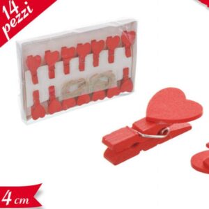 14 MOLLETTE FORMA CUORE CON CORDA 3 CM