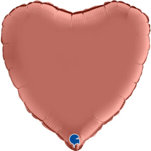 PALLONE MYLAR CUORE ROSE GOLD SATIN 46 CM