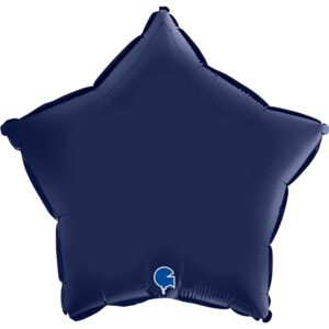 PALLONE MYLAR STELLA BLU NAVY SATIN 46 CM