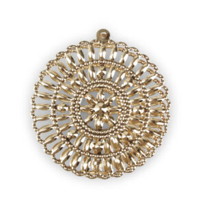 ORNAMENTO 3D MANDALA CON FILIGRANA ORO 5.5 CM