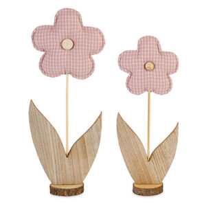 SET 2 FIORI ROSA H.430/500