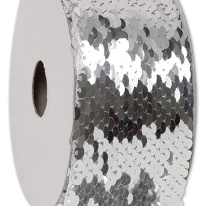 NASTRO PAILETTES ARGENTO 60 MM 3 MT