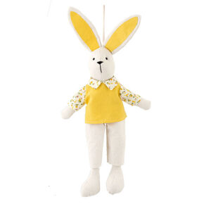 Coniglietto C/gilet Giallo H.420