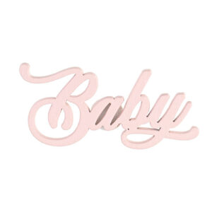 SCRITTA BABY ROSA CON ADESIVO 55 X 26 MM