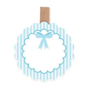 6 SEGNAPOSTO BATTESIMO CELESTE 4.5 X 6 CM