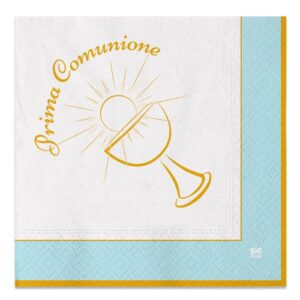 20 TOVAGLIOLI PRIMA COMUNIONE CHIC CELES 33 X 33