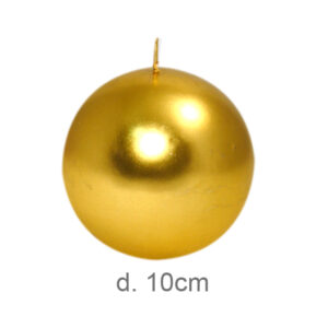 CANDELA SFERA ORO 10 CM