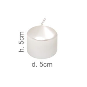 CANDELA PILLAR BIANCO PERLA 5 X 5 CM