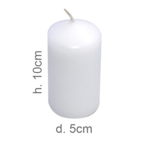 CANDELA PILLAR BIANCO 5 X 10 CM