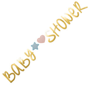 Festone Baby Shower Oro Lucido 220 cm