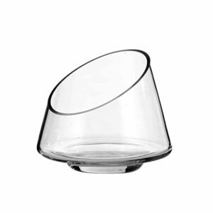 VASO PIRAMIDE CON TAGLIO OBLIQUO 15.5 X 14 CM
