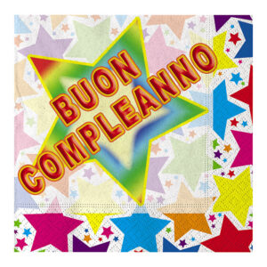 Tovaglioli Buon Compleanno 33 x 33 cm