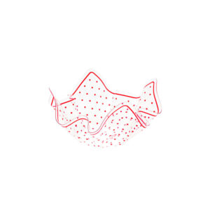 Contenitore Pet Pois Rosso 130 x 130 x 70 mm