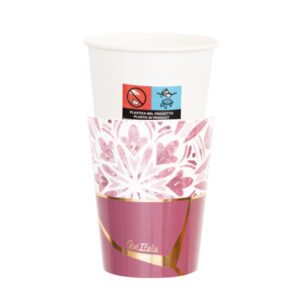 8 BICCHIERI E 8 COVER KINTSUGI PINK 250 CC