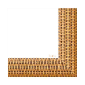 16 TOVAGLIOLI DECORO RATTAN 3 VELI 33 X 33 CM
