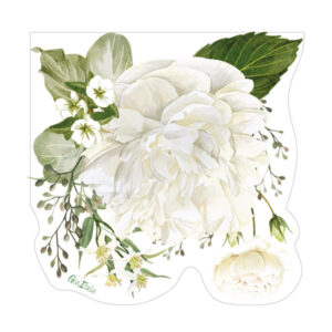 16 Tovaglioli Sagomati Floral White 33 x 33 cm