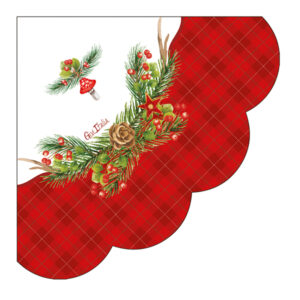 16 TOVAGLIOLI TARTAN HOLIDAYS SMERLO 33 X 33 CM