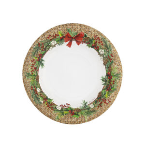 8 FONDINE ROUND SHAPE RATTAN CHRISTMAS 24 CM