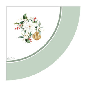 16 TOVAGLIOLI SMERLO NEIGE DE NOEL 33 X 33 CM