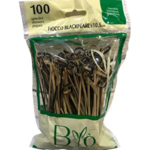 100 SPIEDINI FIOCCO BIO BLACK PEARL 10.5 CM