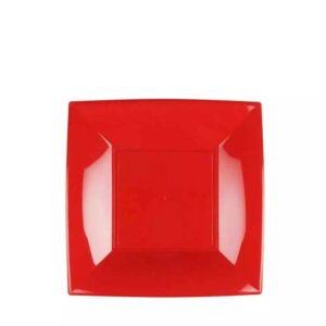 25 Piatti Dessert Nice Rosso 180 mm