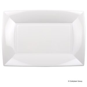 6 Piatti Rettangolari Nice Bianco 345 x 230 mm