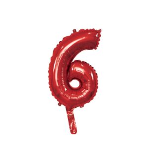 PALLONE MYLAR N 6 ROSSO CON VALVOLA 14 P 35 CM