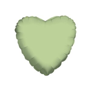 PALLONE MYLAR CUORE VERDE OLIVA 18 POL 46 CM