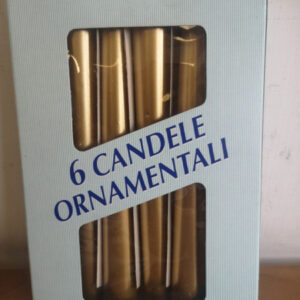 6 CANDELE CONICHE ORO