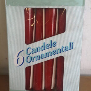 6 CANDELE CONICHE ROSSE