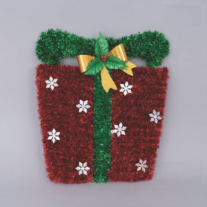PACCO REGALO PVC FILO ROSSO/VERDE 40 X 44 CM