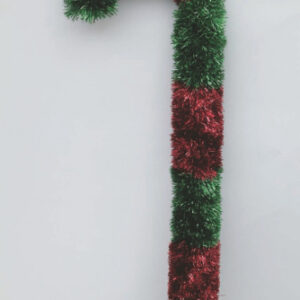 BASTONE PVC DEC. FILO ROSSO/VERDE METAL 135 CM