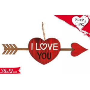 APPENDINO I LOVE YOU CON CUORE E FRECCIA 37 X 10