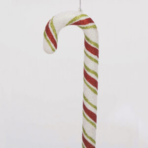 Bastone Glitter Iride con Strisce Rosse 22 Cm