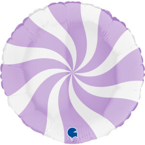Pallone Mylar Foil Effetto Spirale Lilla 46 cm