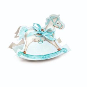 10 CAVALLO A DONDOLO AZZURRO 120 X 35 X 90
