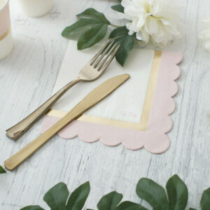 16 Tovaglioli Con Smerlo Chic Rosa 33 x 33 cm