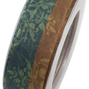 NASTRO DUAL COLOR MARRONE E VERDE 40 MM 20 MT