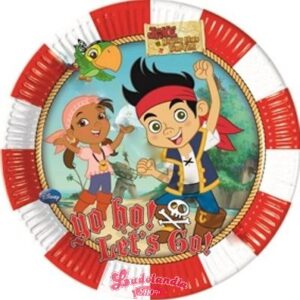 8 Piattini Jake Il Pirata 18 cm