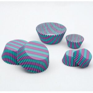 100 pirottini righe verde e viola 3 x 2 cm