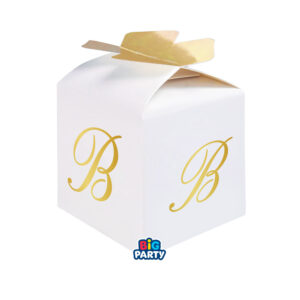 10 Scatoline Cubetto Con Fiocco Lettera B