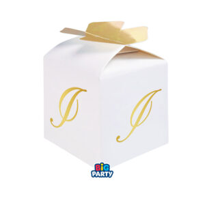 10 Scatoline Cubetto Con Fiocco Lettera I