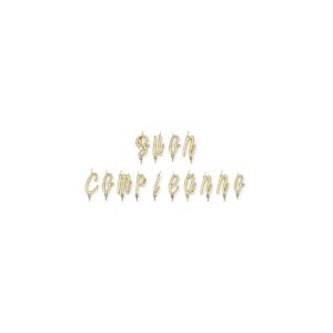 Candeline Italic Buon Compleanno Oro Metal 5 cm