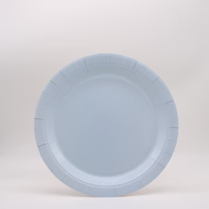15 Piatti In Carta Celeste Fumo 18 cm